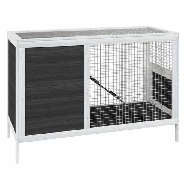 Maison Exclusive - Harmaa Clapier 103x44x69,5 cm massiivipuusta grå