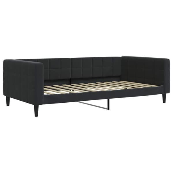 Maison Exclusive - Päivävuode mustalla patjalla 100x200 cm sametti