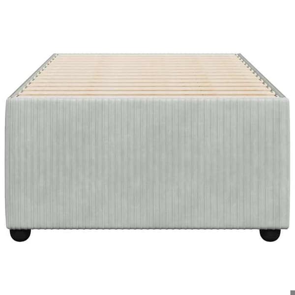 Maison Exclusive - Sängram utan madrass ljusgrå 80x200 cm sammet