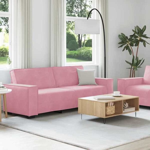 Maison Exclusive - Sæt med 2 stk. sofa med rosa velourpuder