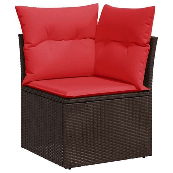 Havemøbel sæt - MAISON EXCLUSIVE - Modulerbart - 8 dele - Brun PE rattan - Justerbart bordplade brun