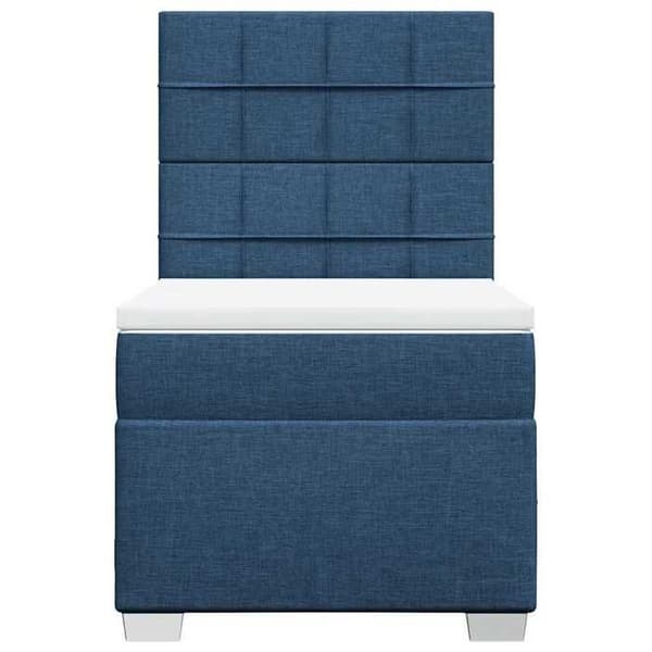 Maison Exclusive - Sengestel med springmadras Blå 90x200 cm Stof
