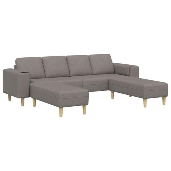 Soffa - EXKLUSIVT HUS - 3 delar - Taupe - Polyesteröverdrag - Skumfyllning Mol