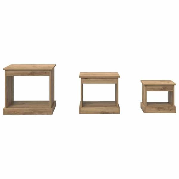 Kollapsbara bord - EXKLUSIVT HEM - Kompakt set - Rektangulär - Ingenjörsträ - Stapelbar design