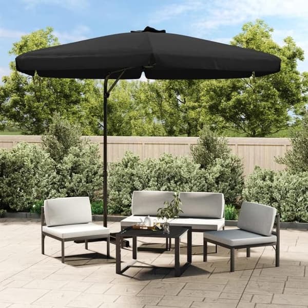 Maison Exclusive - Haveparasol med stålmast 300 cm Sort