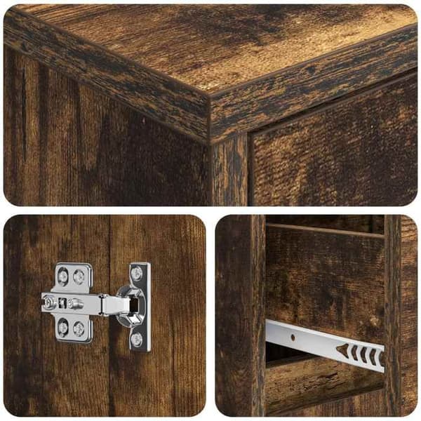 Maison Exclusive - Badeværelsesskab Røget eg 35 x 36,5 x 85 cm