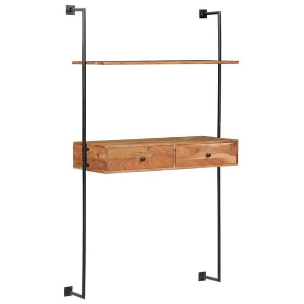 Maison Exclusive - Väggkontor 90x40x170 cm Solid akaciaträ