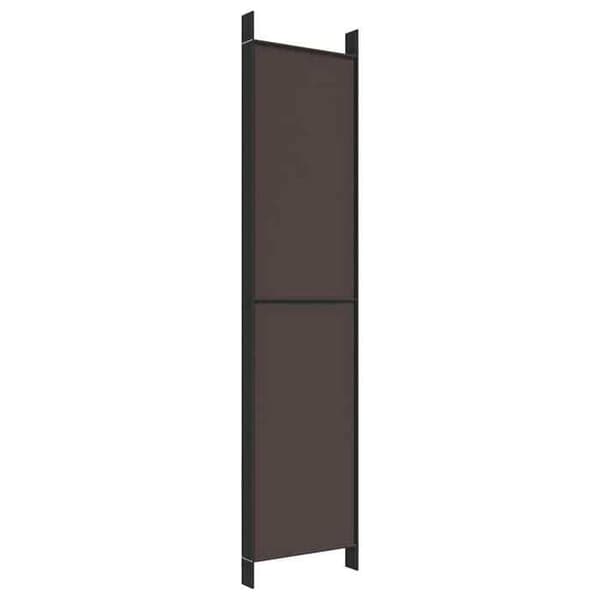 Maison Exclusive - Avskiljande vägg 6 paneler Brun 300x220 cm Tyg brun