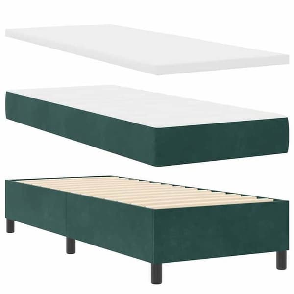 Maison Exclusive - Jousipatja tummanvihreällä 80 x 200 cm sametilla
