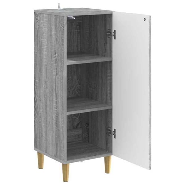 Maison Exclusive - Buffé Sonoma grå 33 x 34,5 x 90 cm Ingenjörsträ