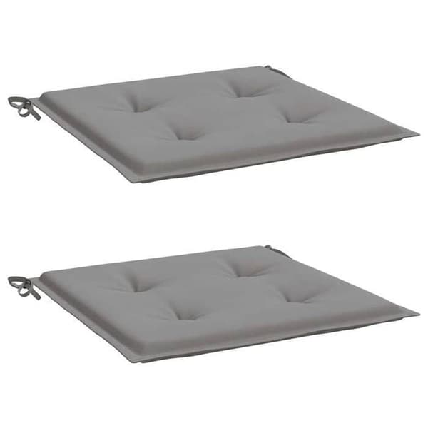Maison Exclusive - Trädgårdsstolar kuddar set om 2 grå 40x40x3 cm oxfordtyg