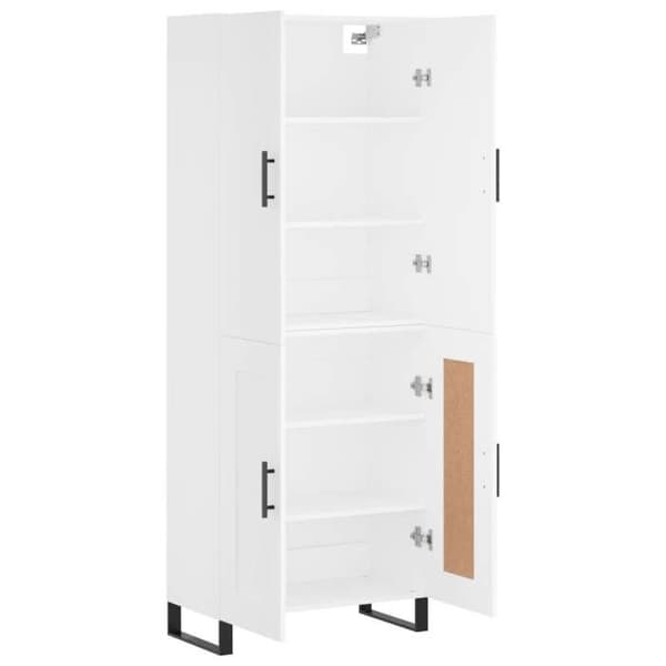 Maison Exclusive - Buffé hög Vit 69,5x34x180 cm Ingenjörsträ Vit