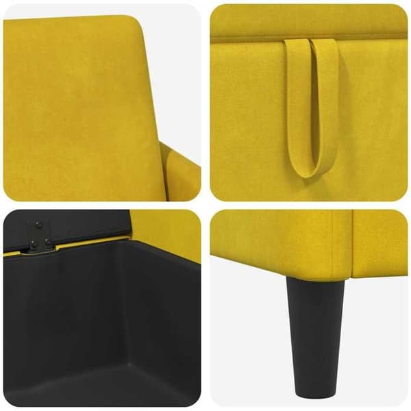 Maison Exclusive - Soffa med förvaring 2 st Gul Polyester