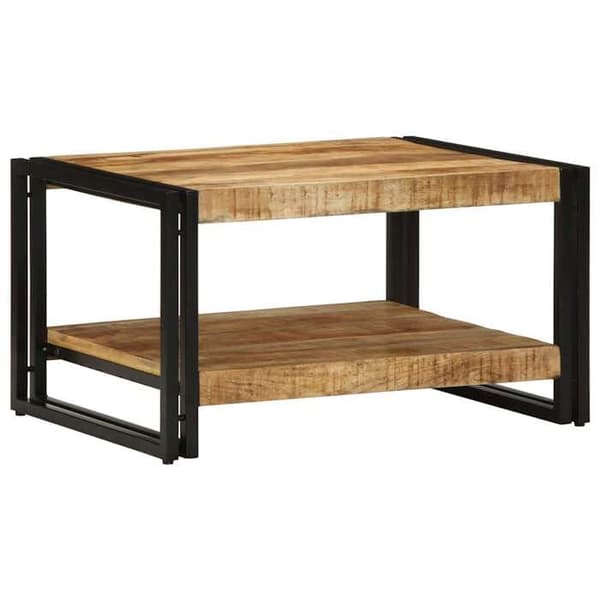 Bord - EKSKLUSIV HUS - 70x50x38 cm - Massivt mangotræ - Jernramme - Rektangulær