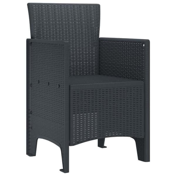 Maison Exclusive - Trädgårdsstol 4 st Anthracite Polypropylen antracit