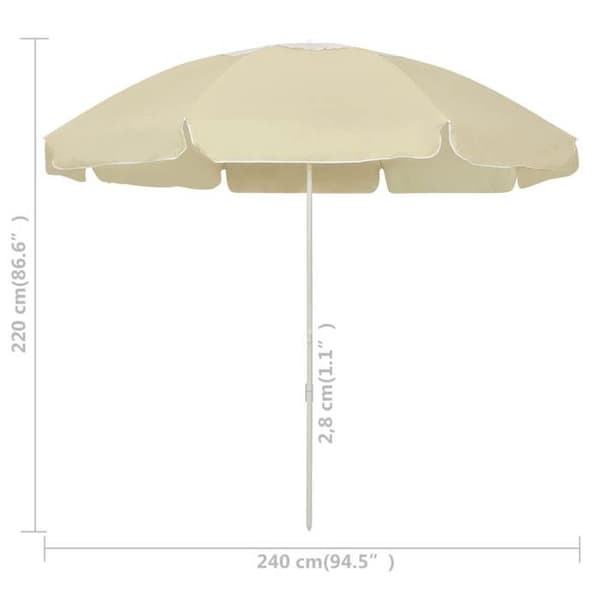 Maison Exclusive - Gul sandstrandparasol 240 cm sandgul