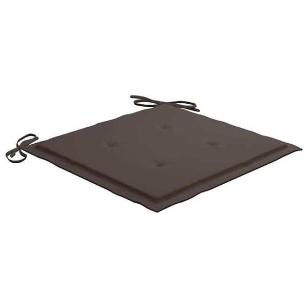 Maison Exclusive - Trädgårdsstolar set om 4 med kuddar i taupe, solid teakträ. Taupe (kuddar)
