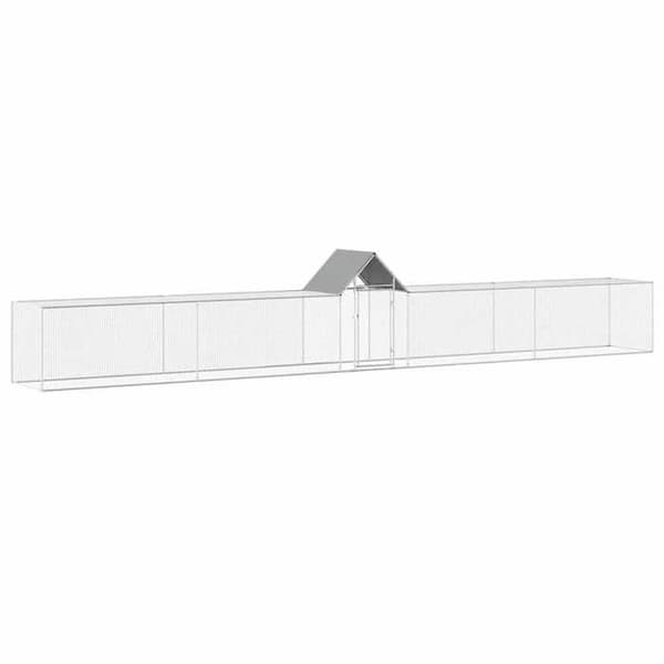 Maison Exclusive - Hönshus 9 x 1 x 1,5 m Galvaniserat stål silver-