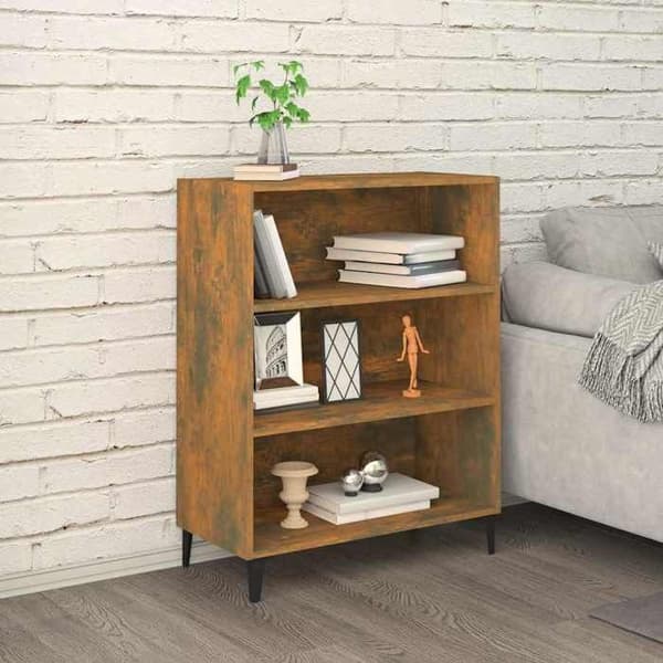 Maison Exclusive - Buffet Røget Eg 69,5x32,5x90 cm Ingeniørtræ