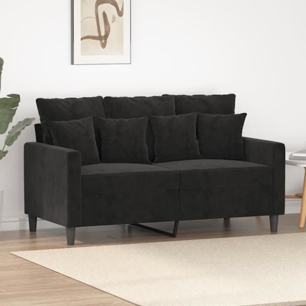 2-personers sofa Sort 120 cm Velvet80 [cm] sort