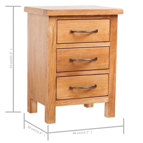 Maison Exclusive - Natborde 2 stk 40x30x54 cm Massivt egetræ