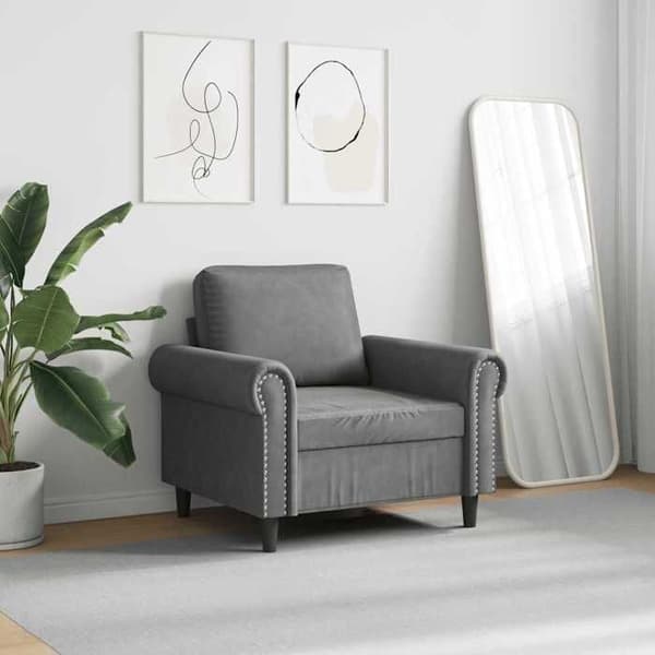 Maison Exclusive - Mörkgrå Fåtölj 60 cm Sammet