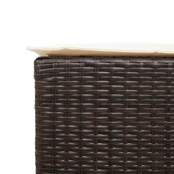 Maison Exclusive - Havebar sæt med puder 5 stk brun poly rattan brun