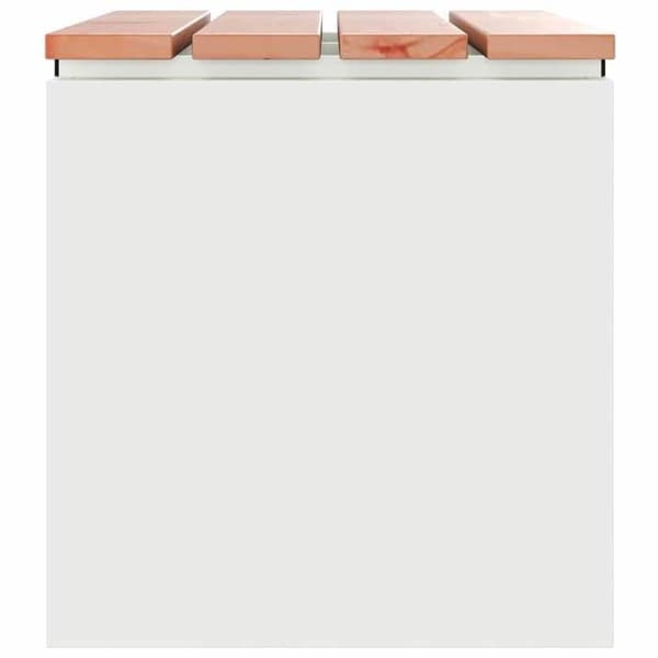 Maison Exclusive - Valkoinen puutarhapenkki 60 x 40 x 43 cm Teräs Vit