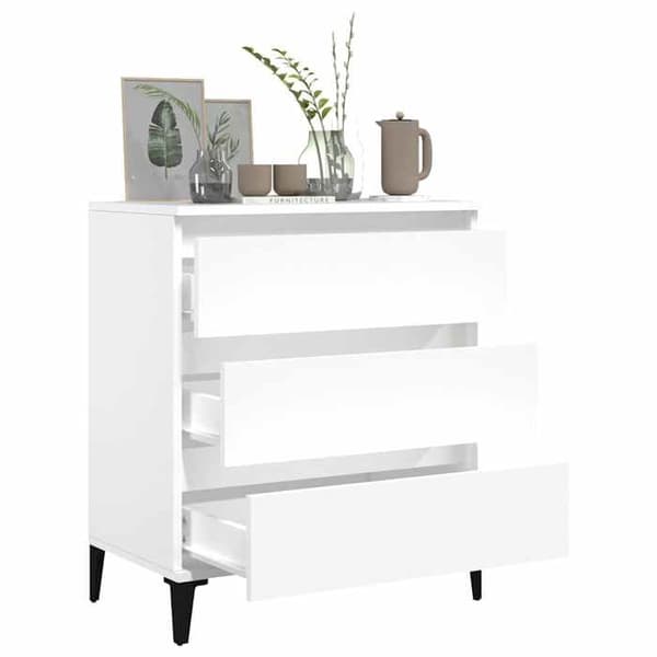 Maison Exclusive - Buffé Vit 60x35x70 cm Ingenjörsträ
