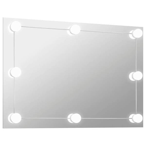 Maison Exclusive - Rektangulär spegel utan ram med LED-lampor i glas