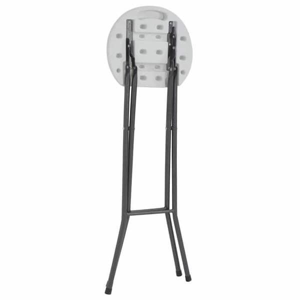 Maison Exclusive - Fällbara barstolar set om 2 PEHD och stål Vit