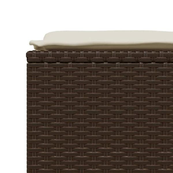 Maison Exclusive - Trädgårdsmöbler med kuddar 5 delar brun flätad resin
