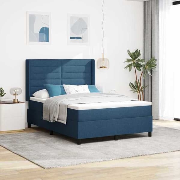 Maison Exclusive - LED-jousipatja sinisellä 140 x 200 cm kankaalla Blå