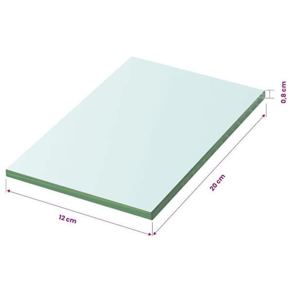 Maison Exclusive - Panel til hylde Klart glas 20 x 12 cm Transparent