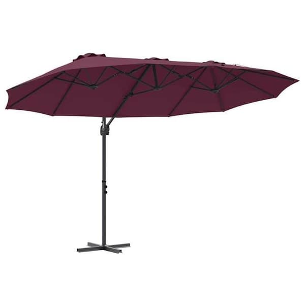 Maison Exclusive - Parasol Bordeaux 372 x 198 x 243 cm Polyester og Aluminium