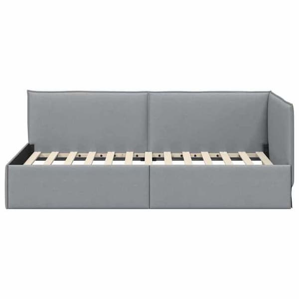 Vinkelsängram - EXKLUSIV HEM - L-formad ram - Ljusgrå - 80 x 200 cm - Fällbar soffa Ljusgrått
