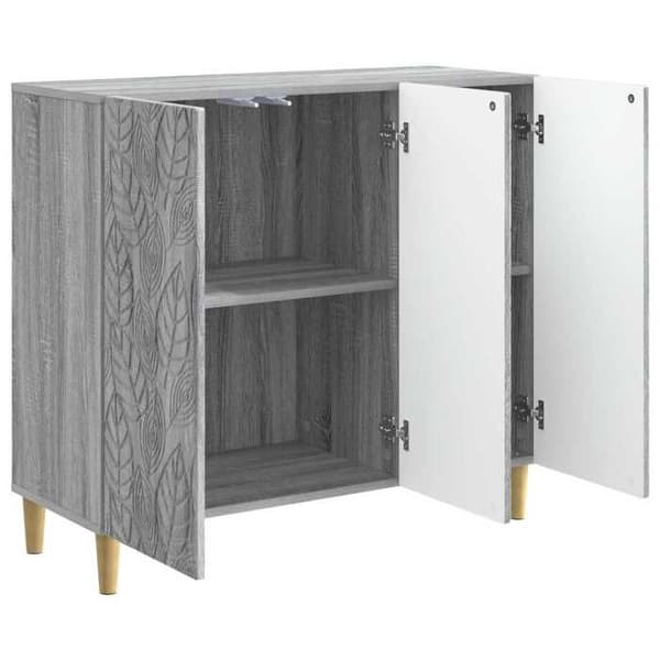 Maison Exclusive - Buffet Sonoma grå 89 x 34,5 x 80 cm Ingeniørtræ