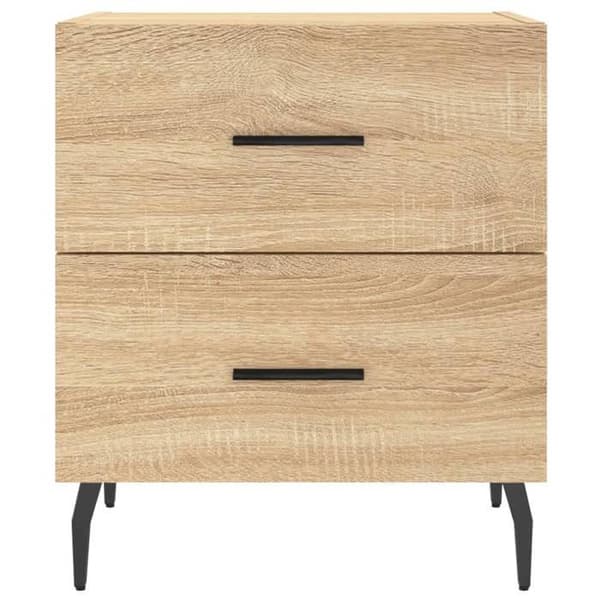 Maison Exclusive - Natborde 2 stk. egetræ sonoma 40x35x47,5 cm