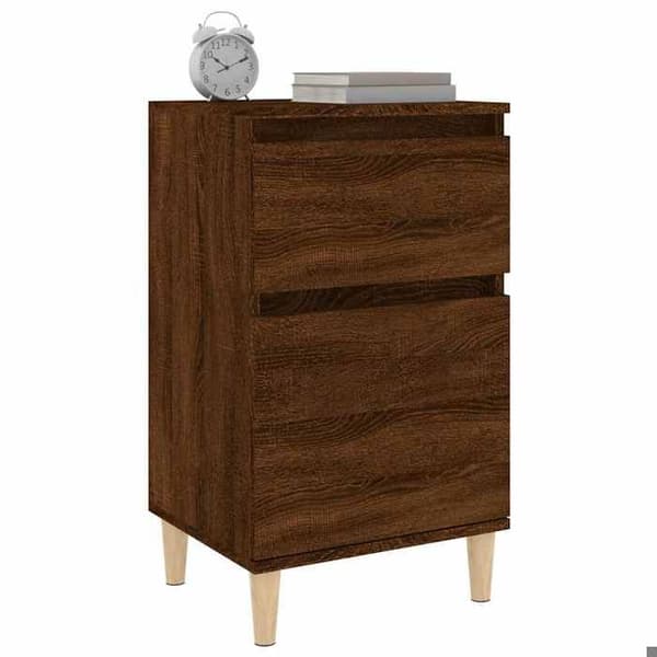 Maison Exclusive - Sängbord 2 st ek brun 40x35x70 cm