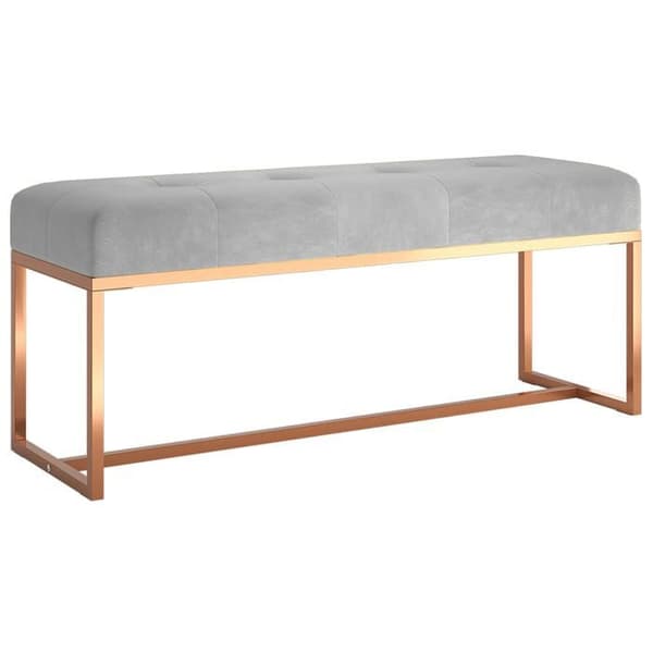 Maison Exclusive - Harmaa penkki 110x36x45 cm sametti