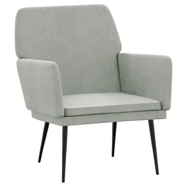 Maison Exclusive - Ljusgrå fåtölj 62x79x79 cm Sammet