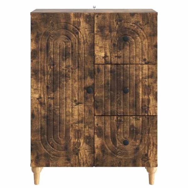 Maison Exclusive - Buffet Røget Eg 66 x 34,5 x 90 cm Ingeniørtræ