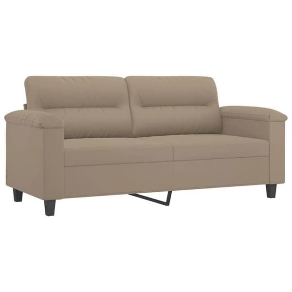 Maison Exclusive - 3-delars soffgrupp med kuddar i taupe mikrofiber
