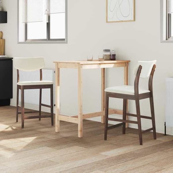 Maison Exclusive - Matstolar 2 st Massivt Gummiträ