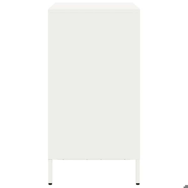 Maison Exclusive - Hvidt buffet 68x39x73,5 cm koldvalset stål