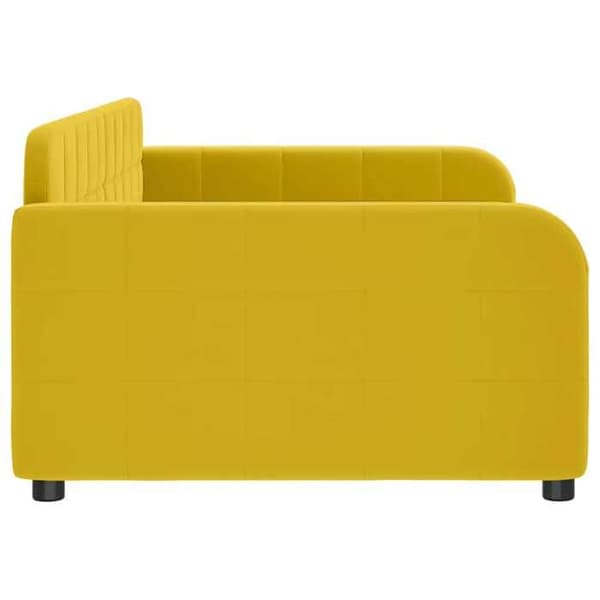 Maison Exclusive - Sängsoffa utan madrass gul 90x200 cm sammet