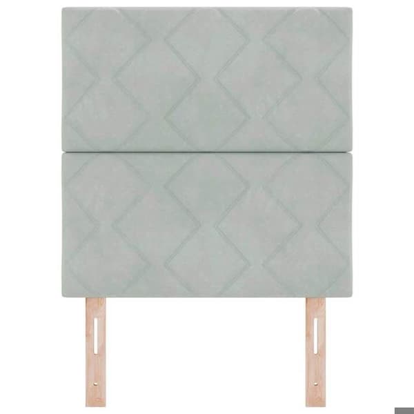 Maison Exclusive - LED-huvudgavel Ljusgrå 80 cm Sammet