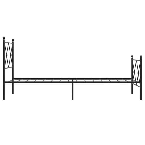Sengestel - EKSKLUSIV HUS - 75 x 190 cm - Sort - Stål - Inkluderer lameller, opbevaring under seng Svart