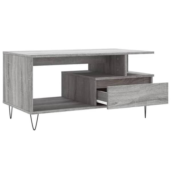 Maison Exclusive - Soffbord Sonoma grå 90x49x45 cm Ingenjörsträ Sonoma grå