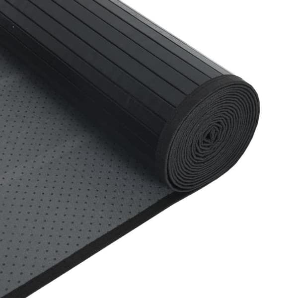 Maison Exclusive - Rektangulär svart matta 60x100 cm bambu